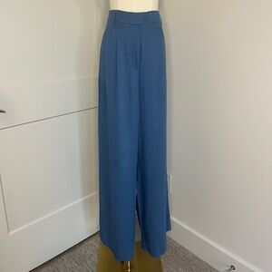 Ann Taylor Blue Women's Wide-Leg High Rise Pants